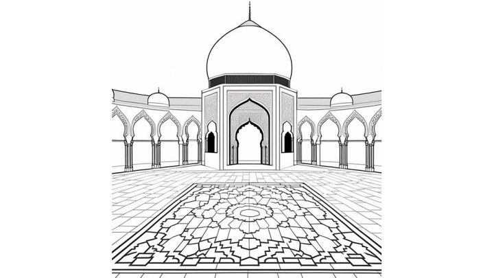coloriage islam mosquee